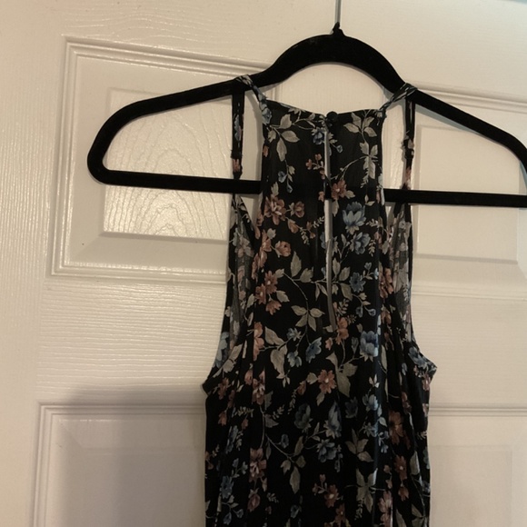 NWT American Eagle wide leg jumper color black floral size small - Picture 4 of 6